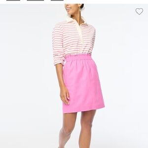 Jcrew factory coral linen skirt- like new!